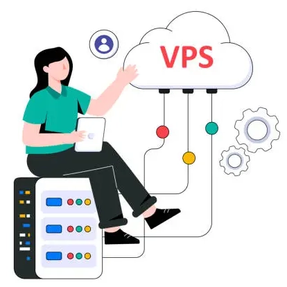 Servidores VPS; una imagen de una persona sentada en un servidor.