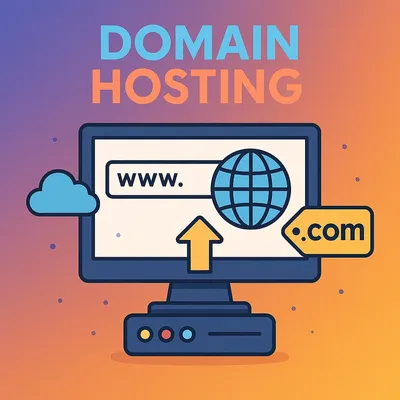 Laptop mostrando herramientas digitales para gestionar si un dominio puede estar en dos hosting.