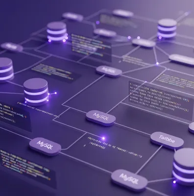 Diagrama de una arquitectura de base de datos para explicar ¿qué es MySQL? y cómo organiza la información